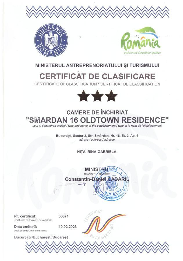 Smardan 16 Oldtown Residence 부쿠레슈티 외부 사진